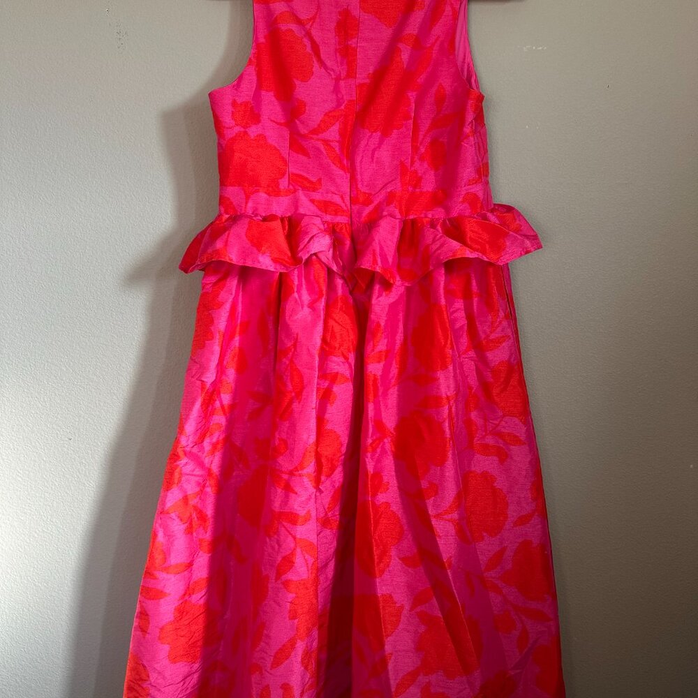 Kate Spade Pink and Orange Floral Midi Dress - Picture 6 of 9